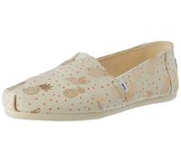 TOMS WOMEN ALPARGATA Natural Foil Pineapples Print UK4.5