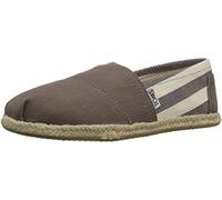 TOMS Women's 10005417 Dk University Alpargata Flat, Grey Stripe, 5 M US