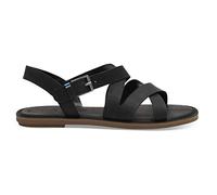 Toms Womens Sicily Sandals in Black Leather - Size UK 4.5
