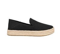 Toms Carolina 100% Cotton Women's Black Espadrilles UK 8