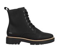 TOMS Women's Alaya Combat Fashion Boot, Black/Black Synthetic Nubuck, 3 UK