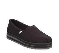 TOMS Women's Alp Midform Loafer Flat, Black Canvas, 8 UK