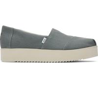 TOMS Women's Alp Midform Loafer Flat, Bonsai Green Canvas, 8 UK