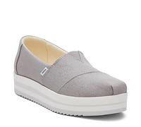 TOMS Women's Alp Midform Loafer Flat, Drizzle Grey Canvas, 5.5 UK