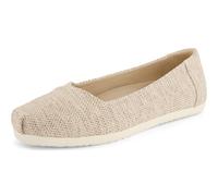 TOMS Womens Alpargata Ballet Flats Casual - Gold, Natural Melange, 10