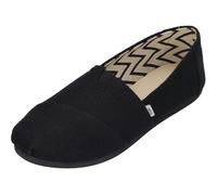 TOMS - Womens Alpargata Classic Espadrille, Color Black/Black Heritage Canvas, Size: 7 UK