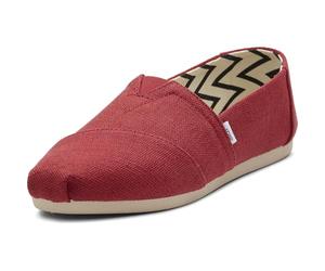 Toms Women's Alpargata Classic Slip-on Espadrille, Textile Upper, Red Heritage Canvas, 3.5