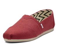 Toms Women's Alpargata Classic Slip-on Espadrille, Textile Upper, Red Heritage Canvas, 7.5