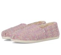 TOMS Women's Alpargata CloudBound Espadrille Loafer Flat, Vintage Pink Cozy Global Woven/Faux Fur, 5.5 UK