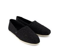TOMS Women's Alpargata Cloudbound Loafer Flat, Black Sparkle Knit Slip On Shoe