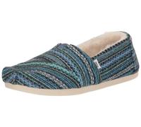TOMS Women's Alpargata Cloudbound Loafer Flat , Navy Multi Embroidered Chenille Faux Fur,4.5 UK