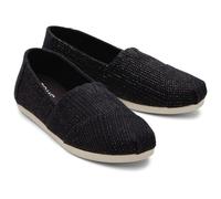 TOMS Women's Alpargata Cloudbound Loafer Flat , Black Metallic Linen Stripe,4.5 UK