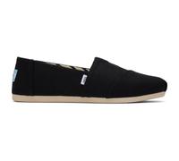 TOMS Women's Alpargata Classic Slip-on Espadrille, Textile Upper, Black Heritage Canvas, 5.5