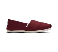 TOMS Women's Alpargata Heritage Canvas Loafer Flat, Black Cherry, 3.5 UK