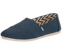 TOMS Women's Alpargata Heritage Canvas Loafer Flat, Majorca Blue, 8 UK