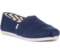 TOMS Womens Recycled Cotton Alpargata Loafer Flat, Navy, 7 UK