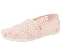 TOMS Women's Alpargata Loafer Flat, Ballet Pink Basket Weave Lace, 7.5 UK