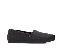 TOMS Women's Alpargata Loafer Flat, Black Distressed Twill, 3.5 UK