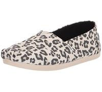 TOMS Women's Alpargata Loafer Flat, Egret Snow Leopard Print, 6 UK