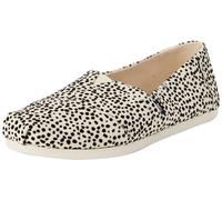 TOMS Women's Alpargata Loafer Flat, Fog Flocked Mini Cheetah, 4 UK