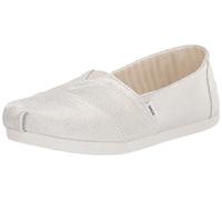 TOMS Women's Alpargata Loafer Flat, Silver Glimmer, 6.5 UK