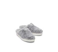 Toms Alpargata Mallo Polyester Faux Fux Women's Mid Grey Faux Fur Mules UK 7