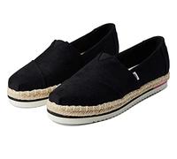 TOMS Women's Alpargata Platform Rope, Black Heavy Twill, 3.5 UK