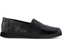 TOMS Women's Alpargata Plus Espadrille, Black/Black Nappa Leather, 8.5