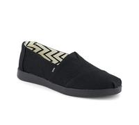 Toms Alpargata Plus Comfort Cotton Espadrille Womens Flats In Black UK 4 - 8