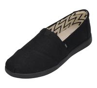 Toms Alpargata Plus Comfort Cotton Espadrille Womens Flats In Black UK 4 - 8