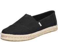 TOMS Women's Alpargata Rope 2.0 Espadrille, Black Recycled Cotton Slubby, 5 UK