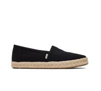 TOMS Women's Alpargata Rope 2.0 Espadrille, Black Recycled Cotton Slubby, 6 UK