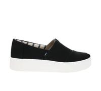 TOMS Womens Asher Platform Slip On Sneakers Shoes Casual - Black