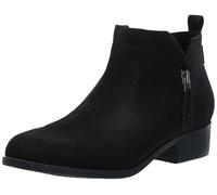TOMS Women's Dahlia Ankle Boot, Black Suede/Heritage Canvas, 8 UK