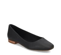 TOMS Women's Briella Ballet Flat, Black Leather, 4 UK