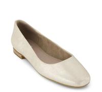 TOMS Women's Briella Ballet Flat, Champagne Metallic Suede, 10 UK