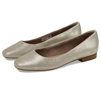 TOMS Women's Briella Ballet Flat, Champagne Metallic Suede, 3 UK