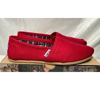 Toms Womens Canvas Alpargata Red Slip On Shoes UK 3 / 35.5