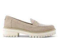 TOMS Women's Cara Loafer, Oxford Tan Suede/Shimmer Twill, 5.5 UK