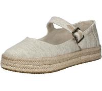 TOMS Women's Carolina Mary Jane Espadrille Casual Flats, Natural, 7.5