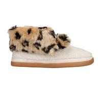 Toms Celeste Natural Cozy Fur Lined Leopard Pom Pom Warm Boot Size UK 3 - 8