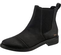 TOMS Women's Charlie Chelsea Boot, Black Leather, 4 UK