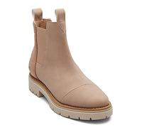 TOMS Women's Skylar Chelsea Boot, Warm Taupe Synthetic Nubuck/Matte Woven, 3 UK