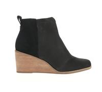 TOMS Women's Clare Ankle Boot, Black Leather/Suede, 3 UK