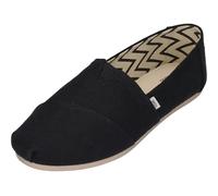TOMS - Womens Alpargata Classic Espadrille, Color Black Wide Width Heritage Canvas, Size: 6 UK