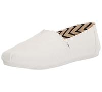 TOMS Womens Recycled Cotton Alpargata Loafer Flat, White, 4.5 UK