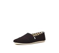 TOMS Mens Recycled Cotton Alpargata Loafer Flat, Black White, 7.5 UK