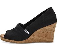 TOMS Women's Classic Wedge Sandal, Black, 8 UK
