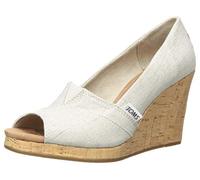 TOMS Women's Classic Wedge Sandal, Off-white, 4 UK
