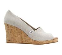 TOMS Women's Classic Espadrille Wedge Sandal Natural Crosshatch Jacqu